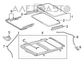 Geam asamblat Lexus RX350 RX450h 16-22, perdea gri.