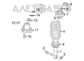 Suport amortizor asamblat spate stânga Dodge Journey 11-