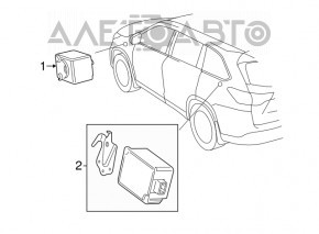 SISTEM DE CONTROL AL UȘII ȘI MONITORIZARE A PRESIUNII ANVELOPELOR Toyota Highlander 14-