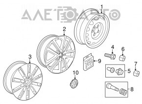 Запасное колесо докатка VW Beetle 12-19 R16 125/90