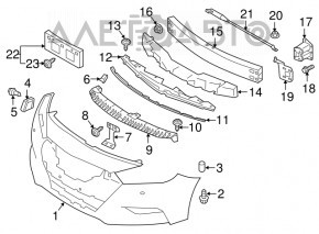 Bara față goală Nissan Maxima A36 16-18 pre-restilizare fără senzori de parcare, nouă, neoriginală