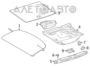 Capacul portbagajului Infiniti QX30 17- negru, mat, tratat chimic.