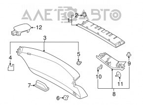 Capacul portbagajului pentru Infiniti QX30 17- negru, uzat