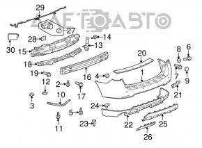 Buza bara din spate a Chevrolet Equinox 10-15 pre-restilizare pentru un singur tub.