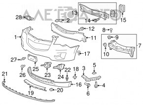 Bara fata goala Chevrolet Equinox 10-15 pre-restilizare