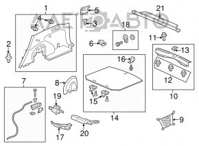 Capacul portbagajului pentru Honda CRV 12-16