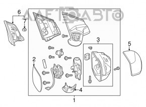 Зеркало боковое правое Honda CRV 12-14 дорест