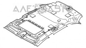 Обшивка потолка Porsche Cayenne 958 11-14 под панораму алькант черн