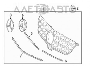 Grila radiatorului Mercedes CLA 14-19, neoriginală, cu iluminare