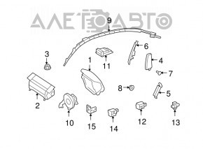 Senzor airbag lateral spate stânga Mercedes W221 Б/У неоригинал