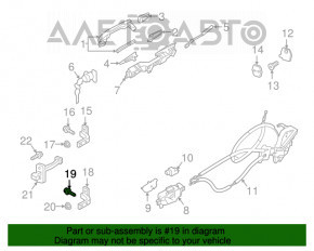 Set de 4 metice de fixare a balamalei usii frontale stangi superioare pentru Infiniti QX50 19-