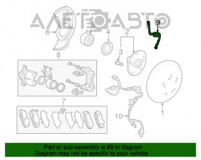 Furtun frână față dreapta Honda Accord 13-17 hibrid