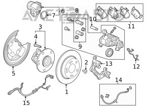 Шланг тормозной задний правый Honda Civic X FC 16-21