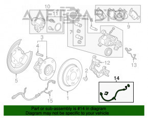 Furtun de frână spate dreapta pentru Honda Accord 18-22