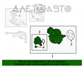 Amplificator de frână asamblat cu GTC Honda CRV 20-22 electric 1.5