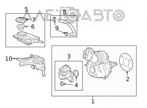 Amplificator de frână asamblat cu GTC Honda CRV 20-22 electric 1.5