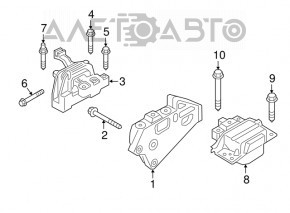 Suport motor dreapta VW Passat b8 16-19 SUA 3.6