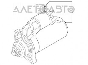 Стартер VW Jetta 11-14 USA TDI