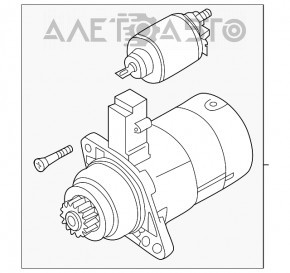 Стартер VW Atlas 18- 2.0T, 1.5 Kw, Bosch, под start-stop, на запчасти