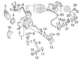 Tubul EGR lung pentru VW Jetta 11-18 USA TDI