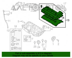 Крышка клапанная VW Passat b7 12-15 USA 3.6