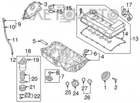 Крышка клапанная VW Passat b7 12-15 USA 3.6