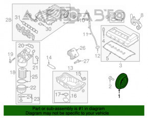 Шкив коленвала VW Passat b7 12-15 USA 3.6