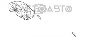 Colectorul de evacuare al cilindrului 1-3 VW Passat b7 12-15 SUA 3.6