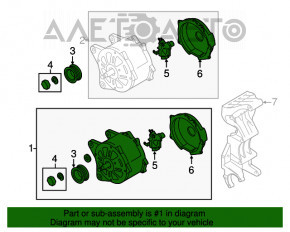 Generatorul Porsche Cayenne 958 11-17 3.6 benzina