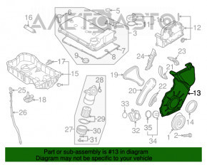 Передняя крышка блока цилиндров VW Atlas 18- 3.6