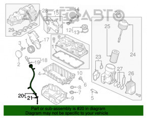 Tubul de nivel VW Passat b7 12-15 SUA 2.0 TDI