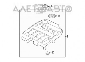 Накладка двигателя VW Jetta 11-18 USA TDI