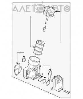 Корпус масляного фильтра VW Passat b7 12-15 USA 2.0TDI