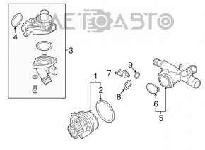 Pompa de apă VW Passat b7 12-15 SUA 2.0TDI