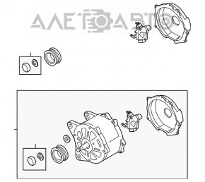 Generatorul VW Passat b7 12-15 SUA diesel, defect al cipului.