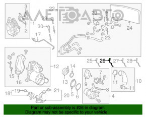 Senzorul de temperatură a gazelor de eșapament VW Passat b7 12-15 2.0 TDI, supape EGR noi, originale OEM.