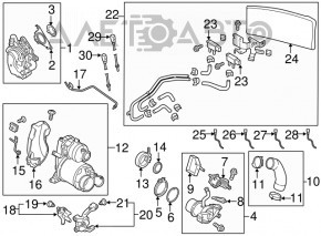 Senzorul de temperatură a gazelor de eșapament VW Passat b7 12-15 2.0 TDI, supape EGR noi, originale OEM.