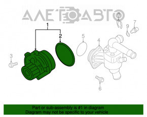 Водяная помпа VW Passat b7 12-15 USA 2.0TDI новый OEM оригинал