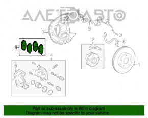 Plăcuțe de frână față 4 buc Lexus IS300/IS350 14-20