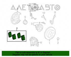 Plăcuțe spate JNBK Lexus GS300 GS350 GS430 GS450h 06-11