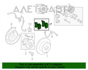 Колодки FBK задние Lexus RX300 RX330 RX350 RX400H 04-09