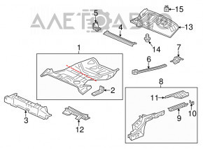 Cutia portbagajului Honda CRV 12-16 pe caroserie, albastru BG62M