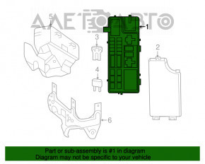 Cutie de siguranțe sub capotă Jeep Compass 11-16 fără capac