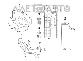 Cutie de siguranțe sub capotă Jeep Compass 11-16 fără capac