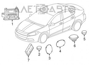 Magnetofon radio Dodge Dart 13-16