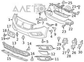 Бампер передний голый Honda Civic X FC 19-21