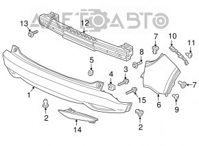 Bara spate goală Honda HR-V 16-18 structură