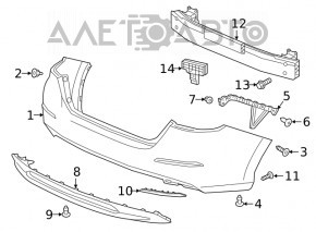 Bara spate goală Honda Insight 19-22 grafit NH797M