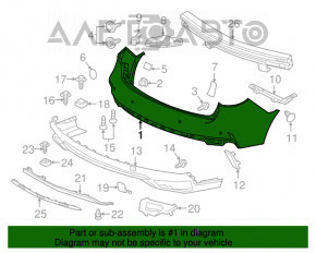Бампер задний голый Acura MDX 17-20 рест