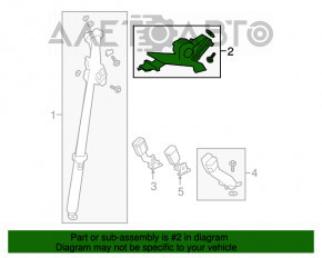 Centura de siguranță centrală pentru scaunul din spate Honda CRV 17-22, neagră, cu suport.